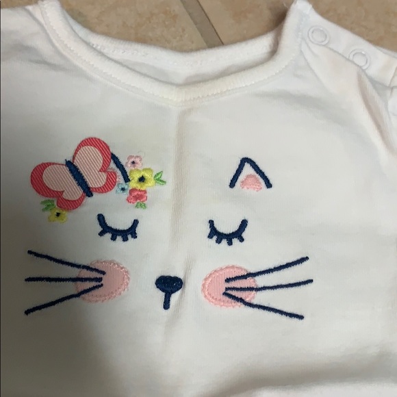 Short sleeve kitty shirt with leggings - Picture 2 of 3